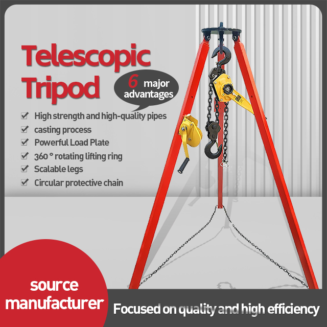 The aluminum rescue tripod is convenient to use and is suitable for deep well rescue to prevent falls